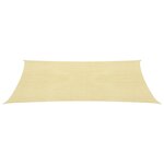 vidaXL Voile d'ombrage 160 g/m² Beige 2x5 m PEHD