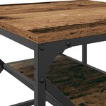 Table basse vidaXL avec étagère en bois vieilli 51x50x40 cm en bois technique