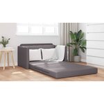 vidaXL Canapé-Lit Gris 124 x 71 x 78 cm Cuir artificiel