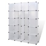 vidaXL Armoire modulaire 14 compartiments blanc 37 x 146 x 180 5 cm