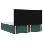 vidaXL Cadre de lit ottoman avec matelas vert foncé 200x200 cm velours