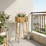 vidaXL Jardinière avec support Naturel 50 x 38 x 114 cm Bambou
