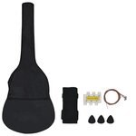 vidaXL Jeu de guitare classique pour débutants 8 Pièces Noir 3/4 36"