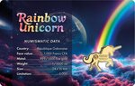 Pièce de monnaie en Or g 0.031 (1/1000 oz) Millésime  RAINBOW UNICORN 1/1000