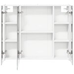 vidaXL Armoire Miroir de Salle de Bain Blanc 83 5 x 15 5 x 70 cm
