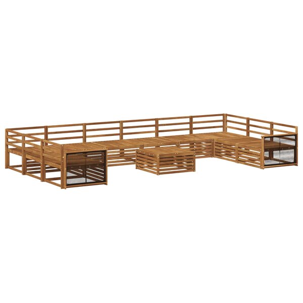 vidaXL Ensembles de canapés 11 Pièces Bois d'Acacia Massif