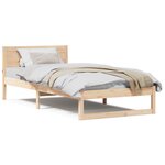 vidaXL Cadre de lit Naturel Bois massif 80 x 200 cm