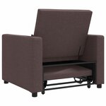 vidaXL Canapé Lit Simple Marron foncé 90 x 165 x 87 cm tissu