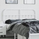 vidaXL Tête de lit métal blanc 135 cm
