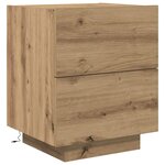 vidaXL Cabinet de chevet avec 2 Pièces Chêne artisanal 45 x 40 x 55 cm