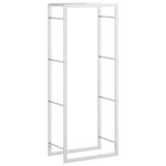 vidaXL Portant de bois de chauffage 50x28x132 cm acier inoxydable