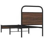 vidaXL Cadre de lit sans matelas 80x200cm chêne marron bois ingénierie