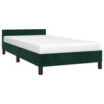 vidaXL Cadre de lit sans matelas vert foncé 80x200 cm velours