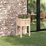 vidaXL Cache-pot de jardin Nature 40 x 40 x 70 cm Bois de pin massif
