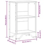 vidaXL Bibliothèque chêne fumé 50x31x74 5 cm bois d'ingénierie