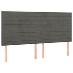vidaXL Cadre de lit sans matelas gris foncé 140x200 cm velours