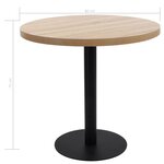 vidaXL Table de bistro Marron clair 80 cm MDF