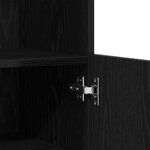 Buffet vidaXL avec lumières LED Chêne Noir 60x37x100 cm