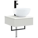 vidaXL Basin de lavage mural Blanc 40 x 41 x 40 5 cm Bois d'ingénierie