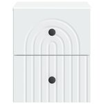 vidaXL Cabinet de chevet mural 2 Pièces Blanc 33 x 34 5 x 40 cm