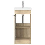 vidaXL Meuble de salle de bain avec évier Chêne Sonoma