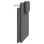 vidaXL Coussin de tête de lit gris 80 cm similicuir