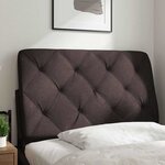 vidaXL Coussin de tête de lit marron foncé 90 cm tissu