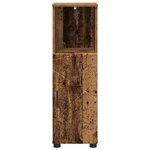 vidaXL Cabinet de salle de bain avec porte Bois ancien 30 x 35 x 95 cm