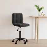 vidaXL Chaise pivotante de bureau Noir Velours