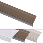 vidaXL Nez de marche Forme en L 5 pcs Aluminium 90 cm Marron