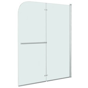 vidaXL Cabine de douche pliable 2 panneaux ESG 95x140 cm