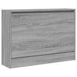 vidaXL Armoire à chaussures sonoma gris 80x21x57 cm bois d'ingénierie