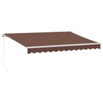vidaXL Auvent manuel rétractable avec LED marron 350x250 cm