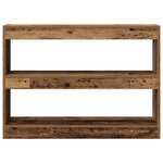 Bibliothèque/Paravent vidaXL en bois vieilli  100x30x72 cm  Fabriqué en bois reconstitué
