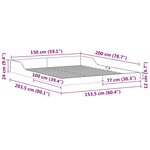 vidaXL Cadre de lit Blanc 150 x 200 cm Bois massif en pin