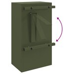 vidaXL boîte aux lettres Vert olive 30 x 23 x 55 cm Acier