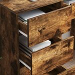 vidaXL Bureau Chêne fumé 90 x 37 5 x 75 cm Bois d'ingénierie