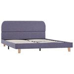 vidaXL Cadre de lit Gris clair Tissu 140x200 cm