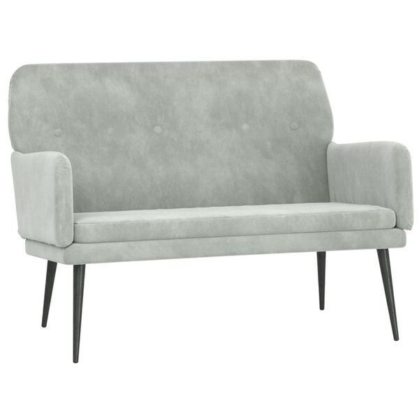 vidaXL Banc Gris clair 108x79x79 cm Velours