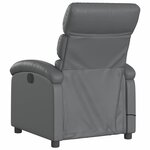 vidaXL Fauteuil de massage inclinable électrique gris similicuir