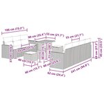 vidaXL Ensemble de canapé de jardin 10 Pièces Noir polyrotin