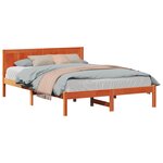 vidaXL Cadre de lit Marron 150 x 200 cm Bois de pin massif