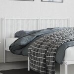vidaXL Tête de lit métal blanc 160 cm
