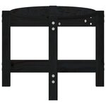 vidaXL Table basse Noir 87x48x35 cm Bois massif de pin