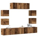 vidaXL Ensemble de meuble TV mural 7 Pièces vieux bois bois d'ingénierie
