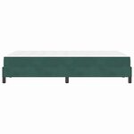 vidaXL Lit boxspring avec matelas Vert foncé 120 x 210 cm Velours