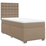 vidaXL Sommier à lattes de lit avec matelas Cappuccino 90x200 cm