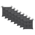 vidaXL Chaises pliables d'extérieur lot de 8 et coussins Bois d'acacia