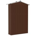 vidaXL Abri de jardin Marron 116x45x175 cm Acier galvanisé