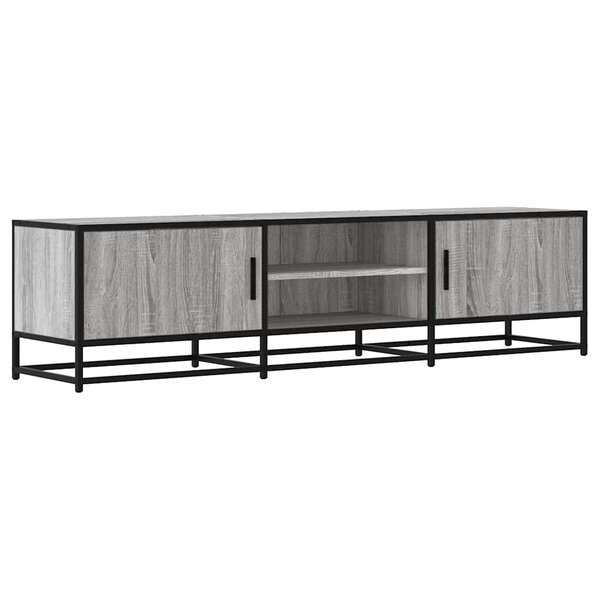 vidaXL Meuble TV sonoma gris 160x35x41 cm bois d'ingénierie et métal